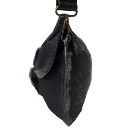 Just Cavalli Black Leather Crossbody Bag - Picture 4 of 14